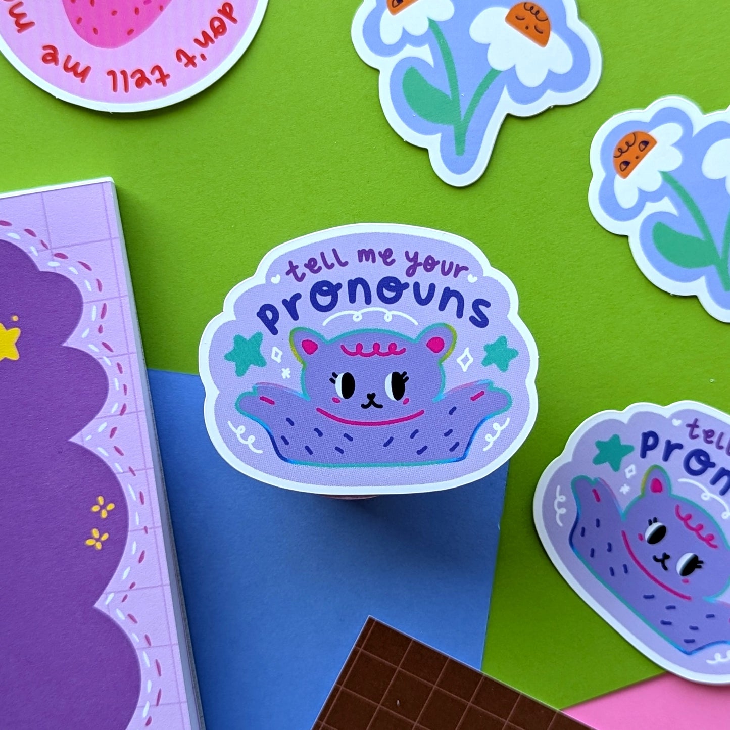 Tell Me Your Pronouns Sticker