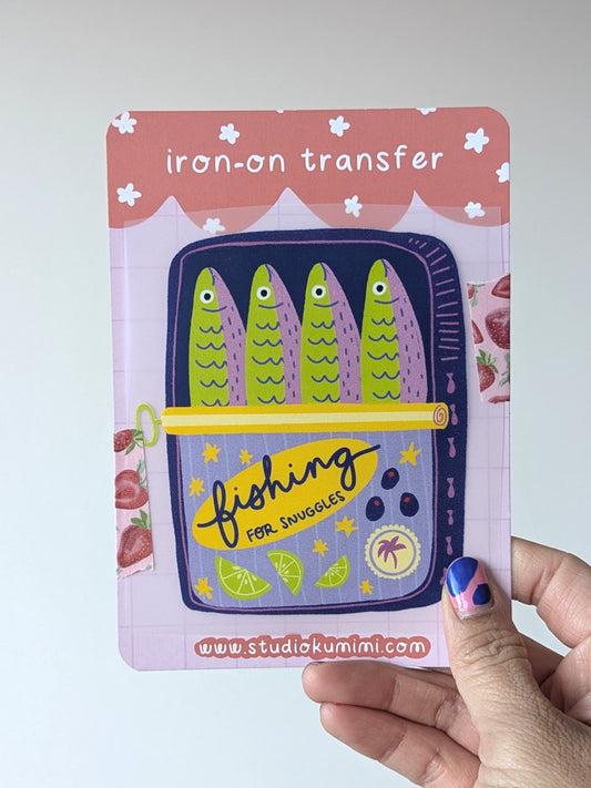 Fishing For Snuggles iron-on transfer