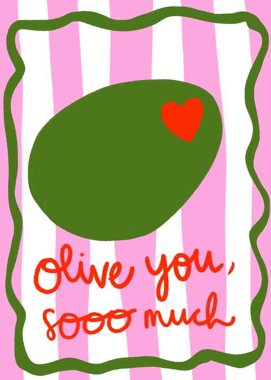 Olive You Sooo Much Postcard