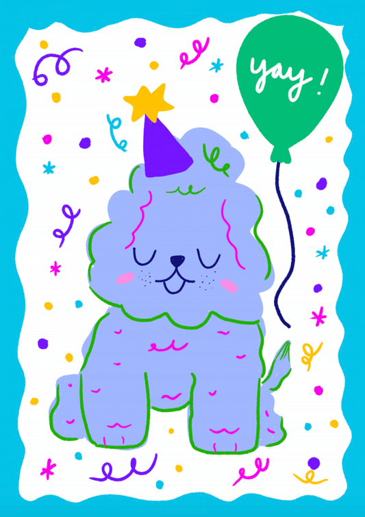 Happy Birthday Dog Postcard