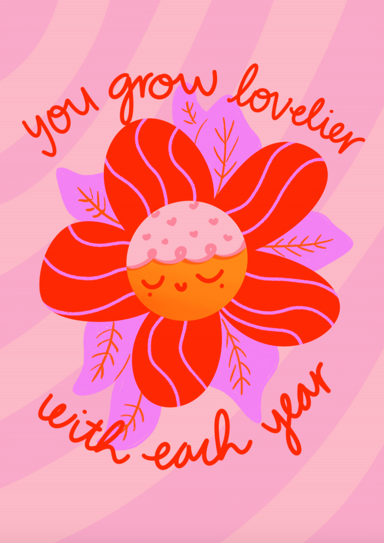 You Grow Lovelier with Each Year Postcard