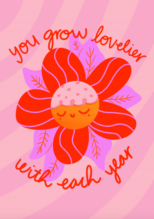 You Grow Lovelier with Each Year Postcard