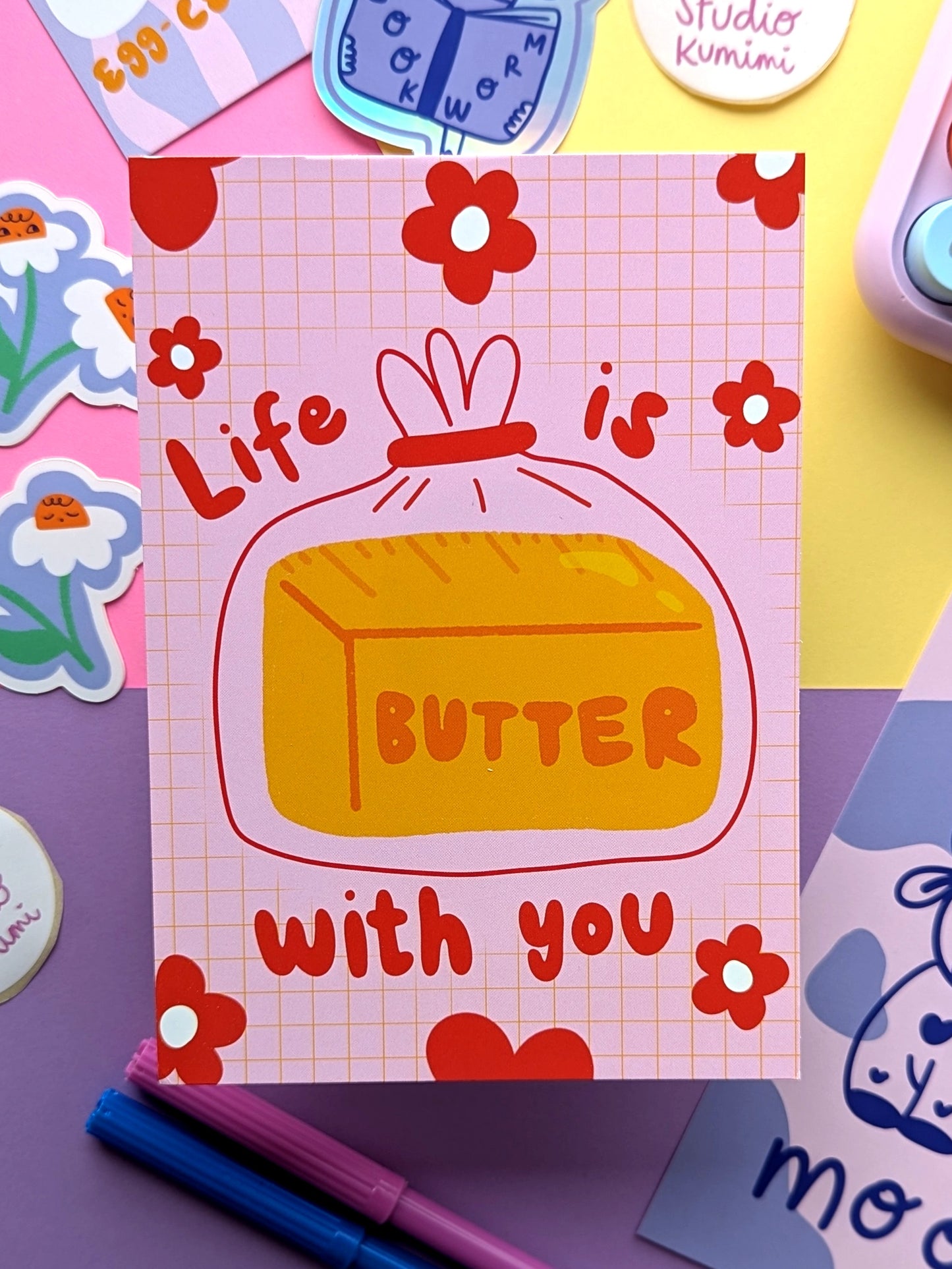 Life Is Butter With You Postcard
