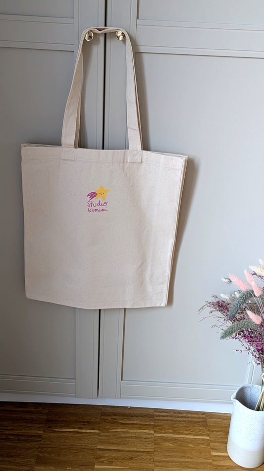 Bookworm (Purple) Canvas Tote Bag