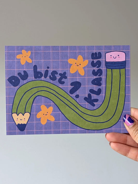 Du Bist Erste Klasse Postcard
