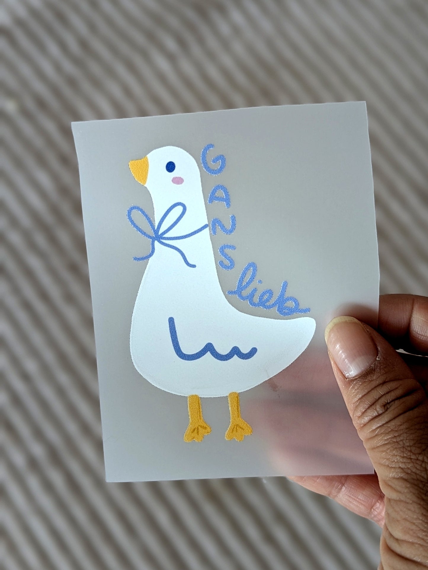 Gans Lieb Bügelbild