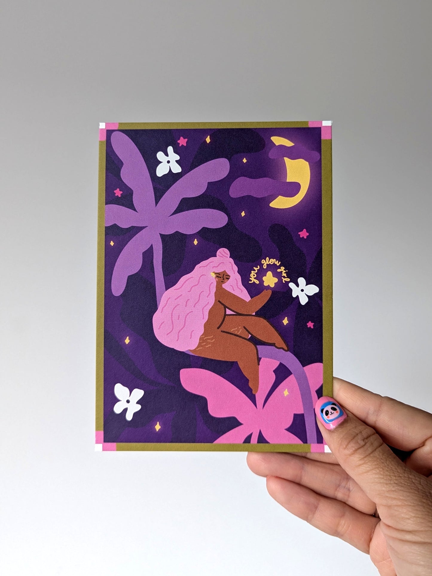 You Grow Girl Postcard