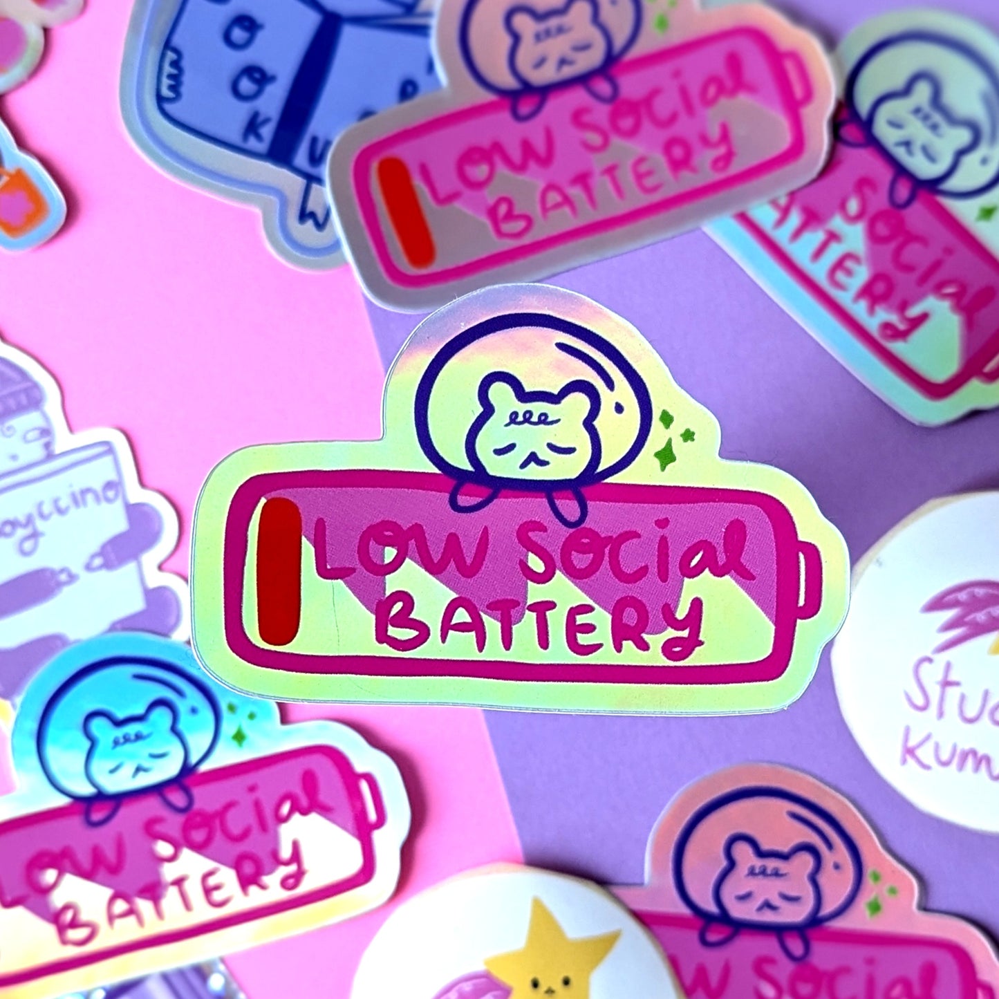 Low Social Battery Sticker