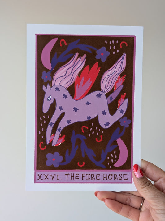 Fire Horse A5 Print
