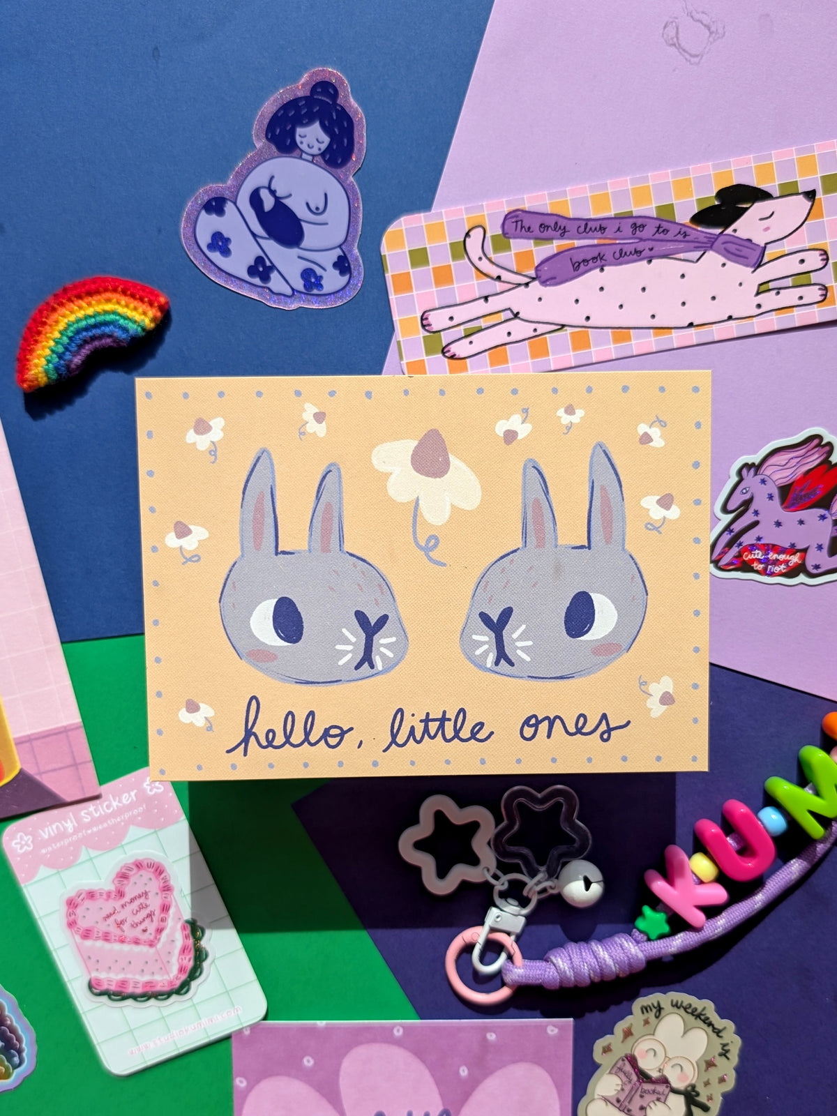 Twins Hello Little Ones Postcard