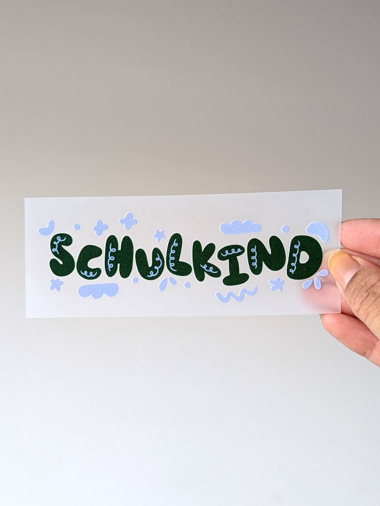 Schulkind (green) Iron-on Transfer (Bügelbild)