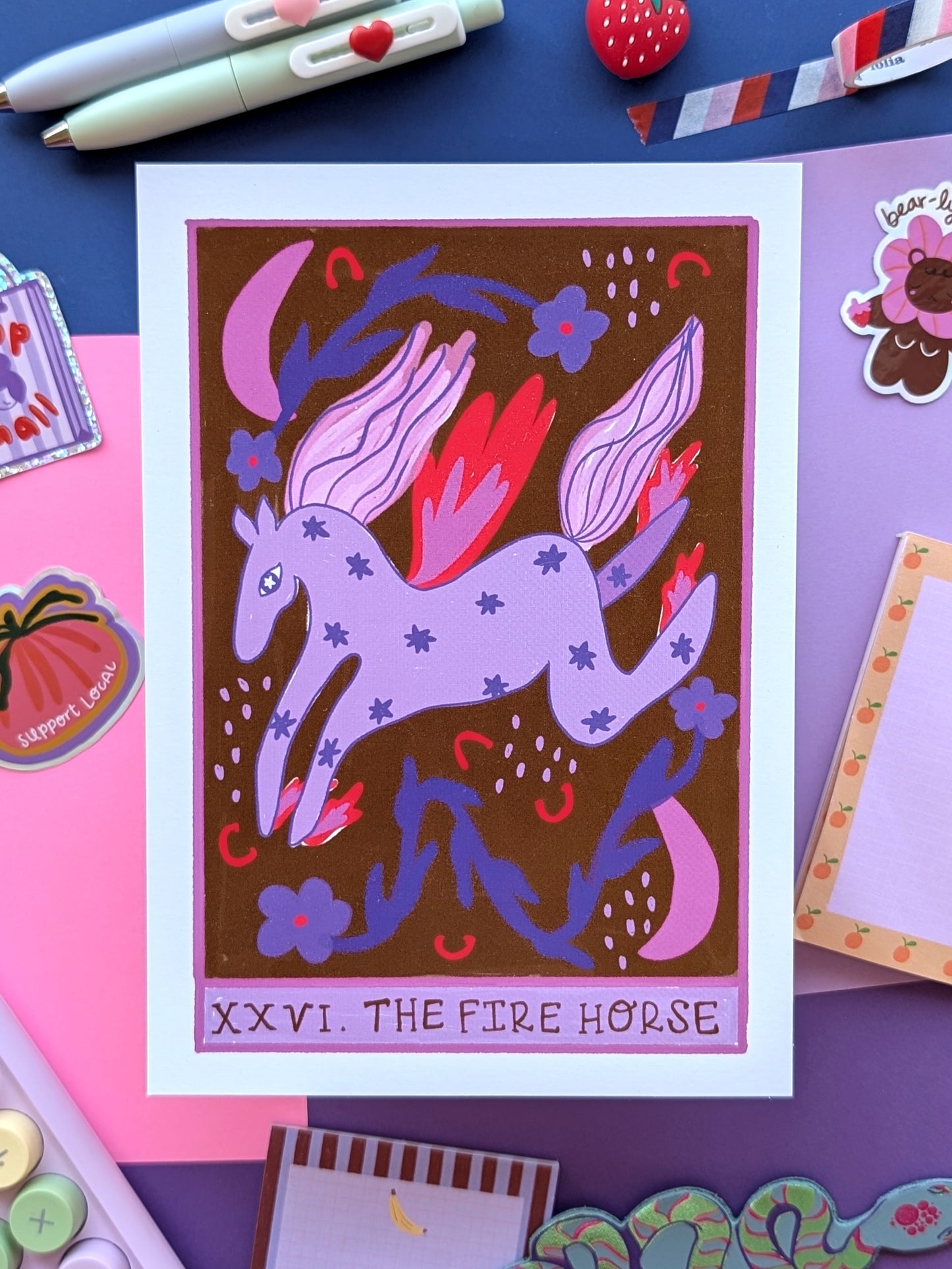 Fire Horse A5 Print