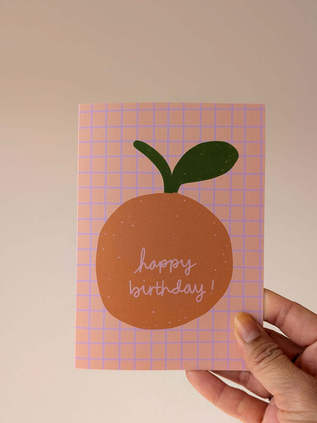 Happy Birthday Orange A6 Greeting Card