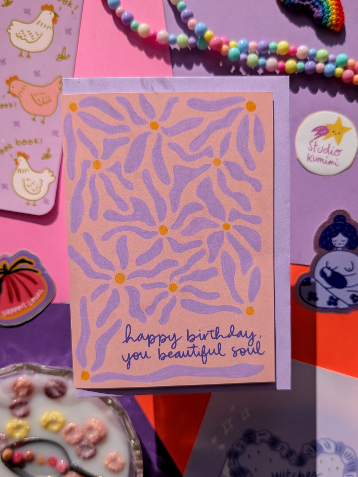 Happy Birthday You Beautiful Soul A6 Greeting Card