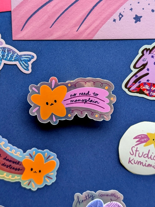 No Need to Mansplain Sticker