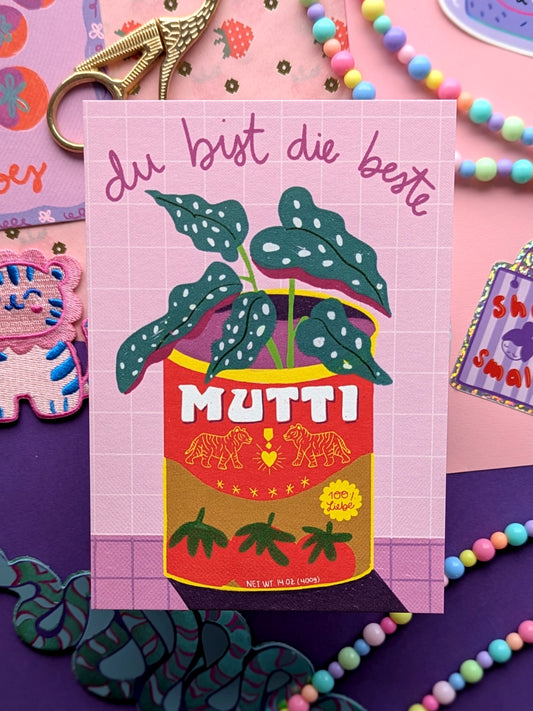 Du Bist die beste Mutti Postcard