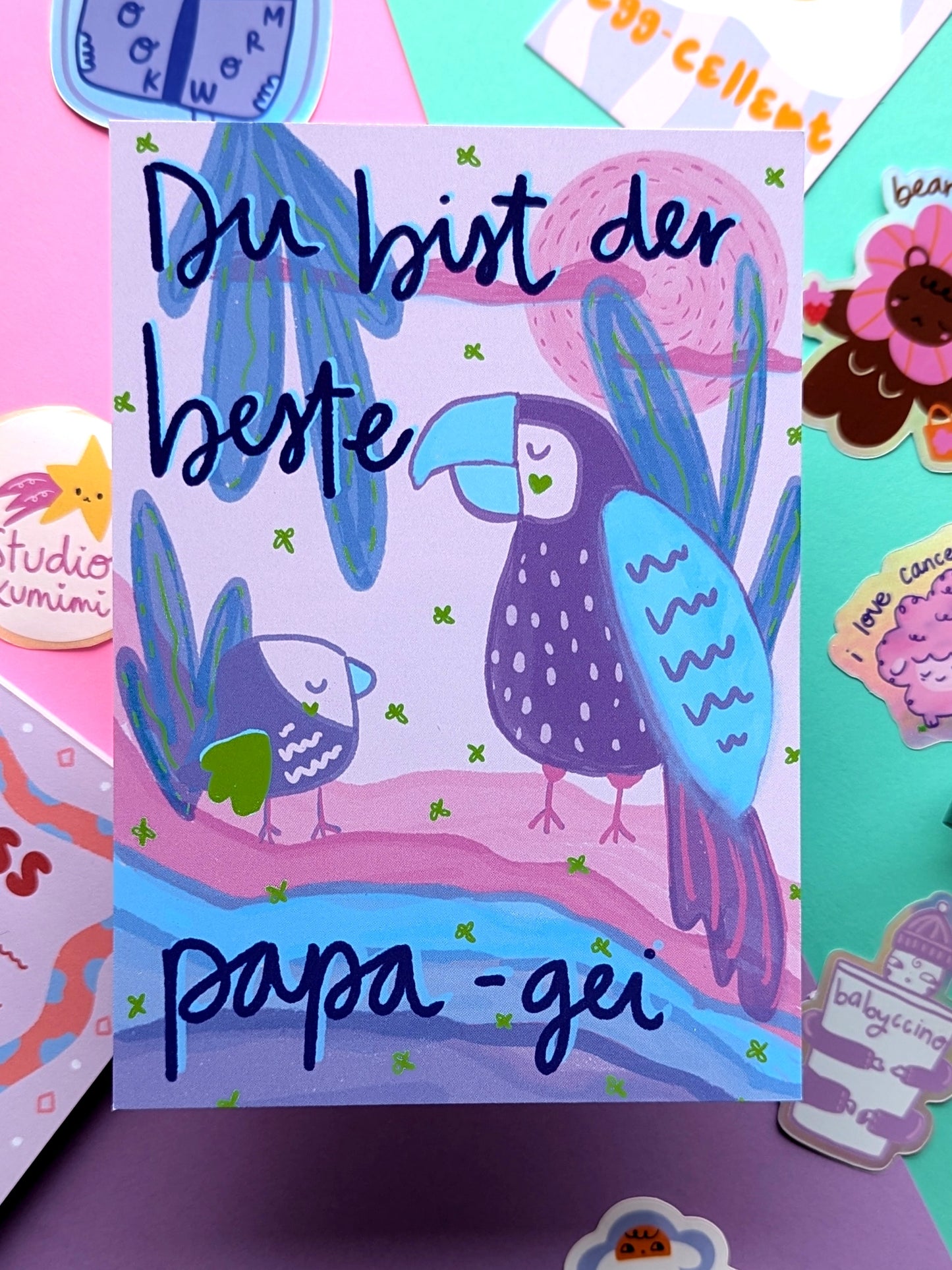 Du bist der beste Papagei Postcard
