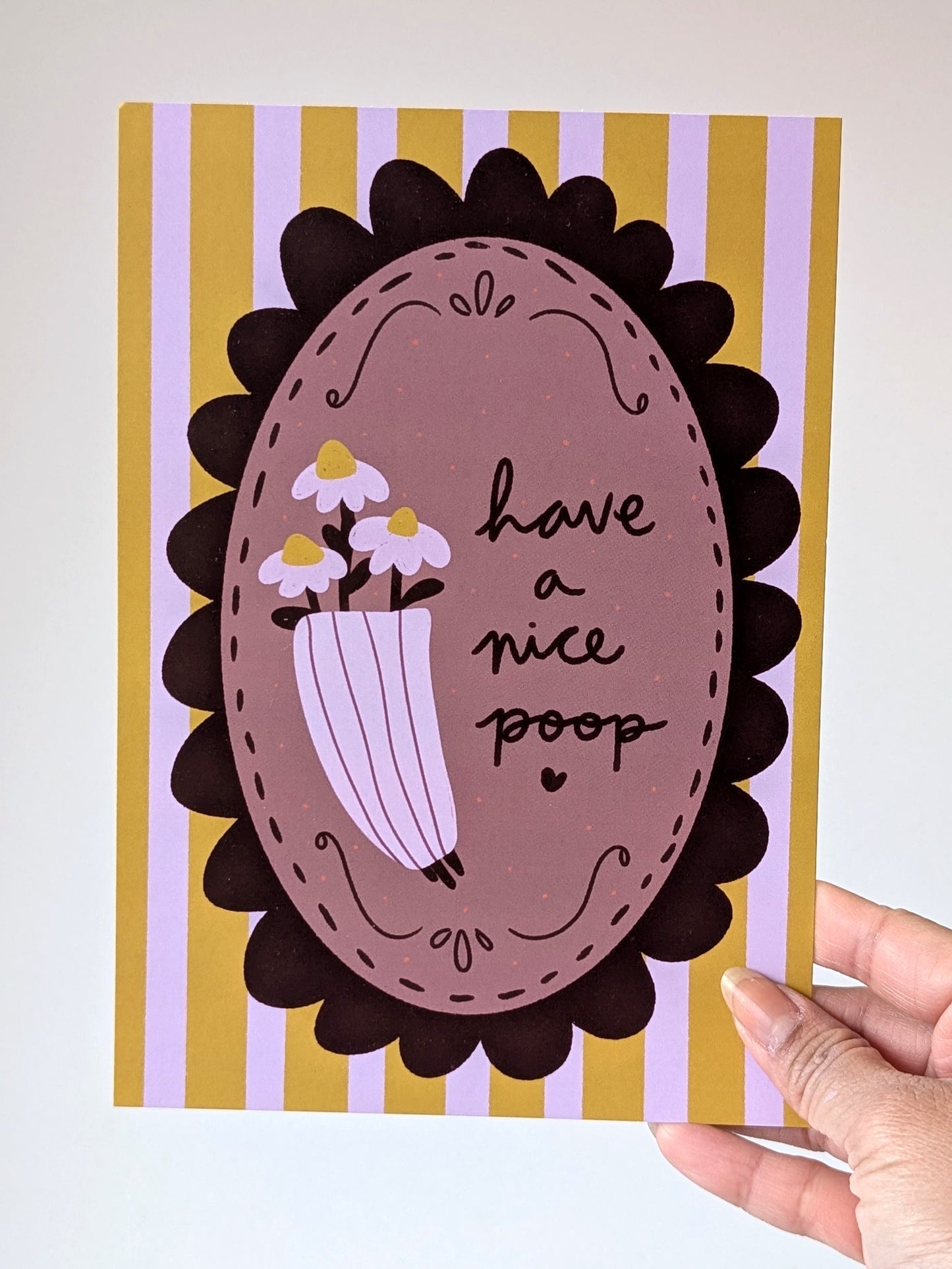 Have A Nice Poop (yellow/purple) A5 Print