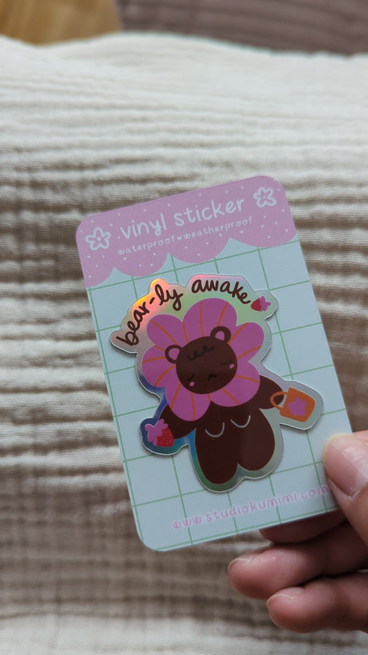 Bear-ly Awake Sticker