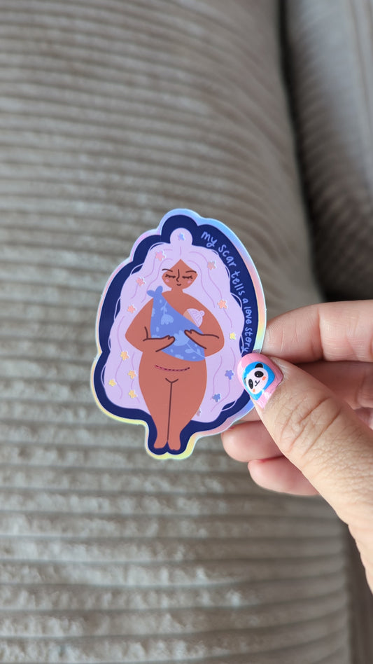 My Scar Tells a Love Story Sticker