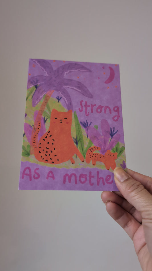 Strong As a Mother Postcard
