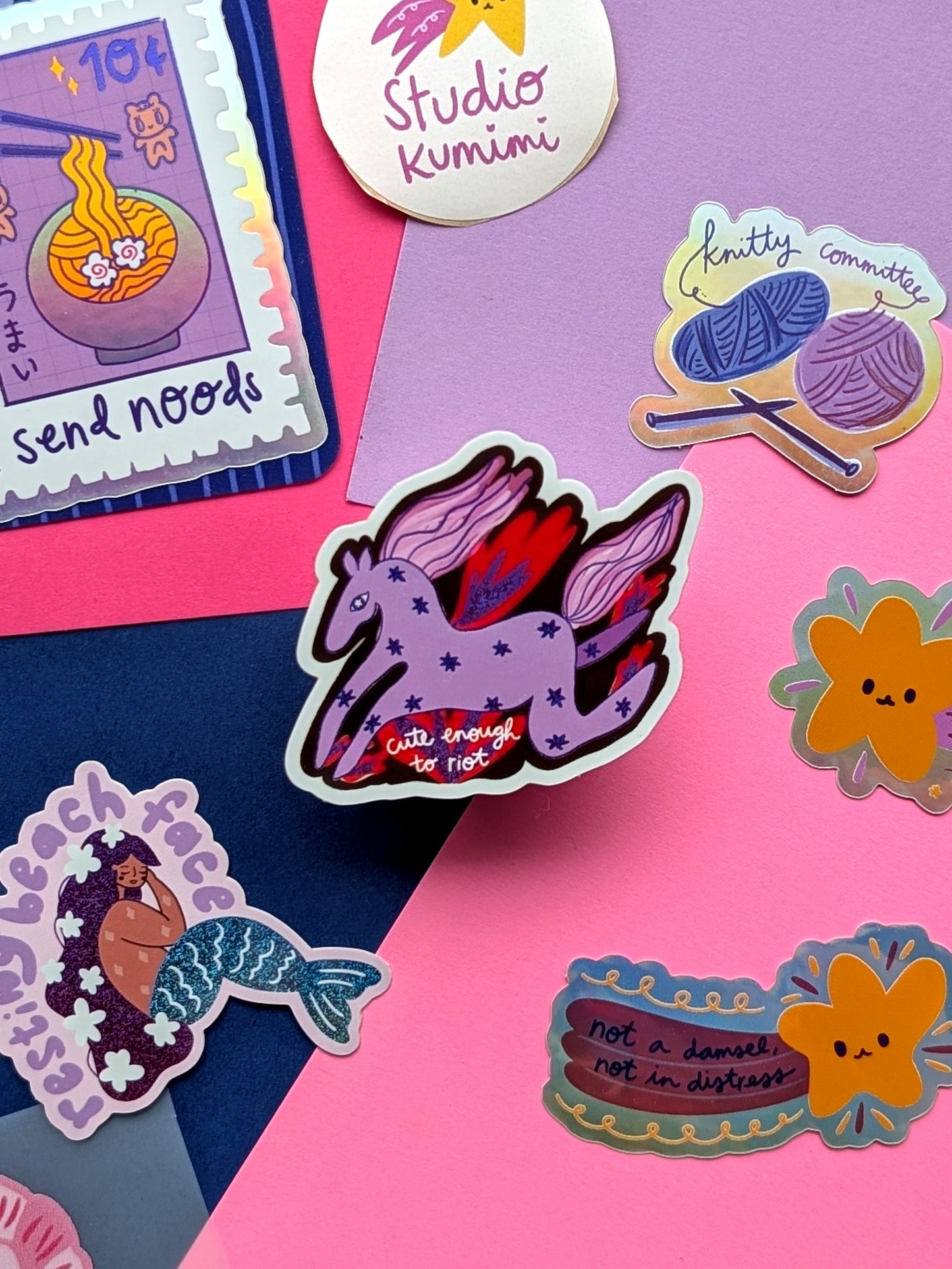 Cute Enough to Riot Sticker