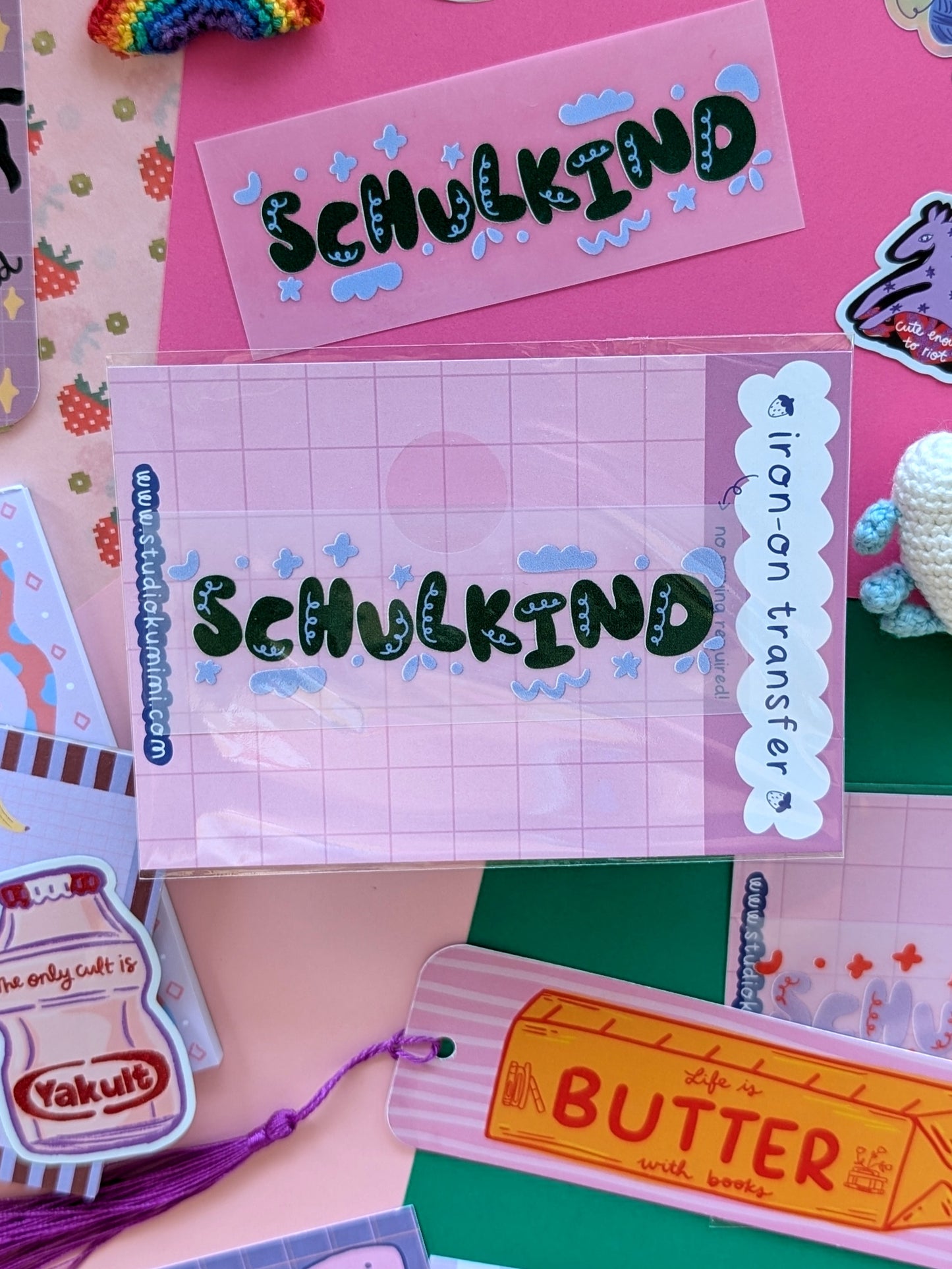 Schulkind (green) Iron-on Transfer (Bügelbild)