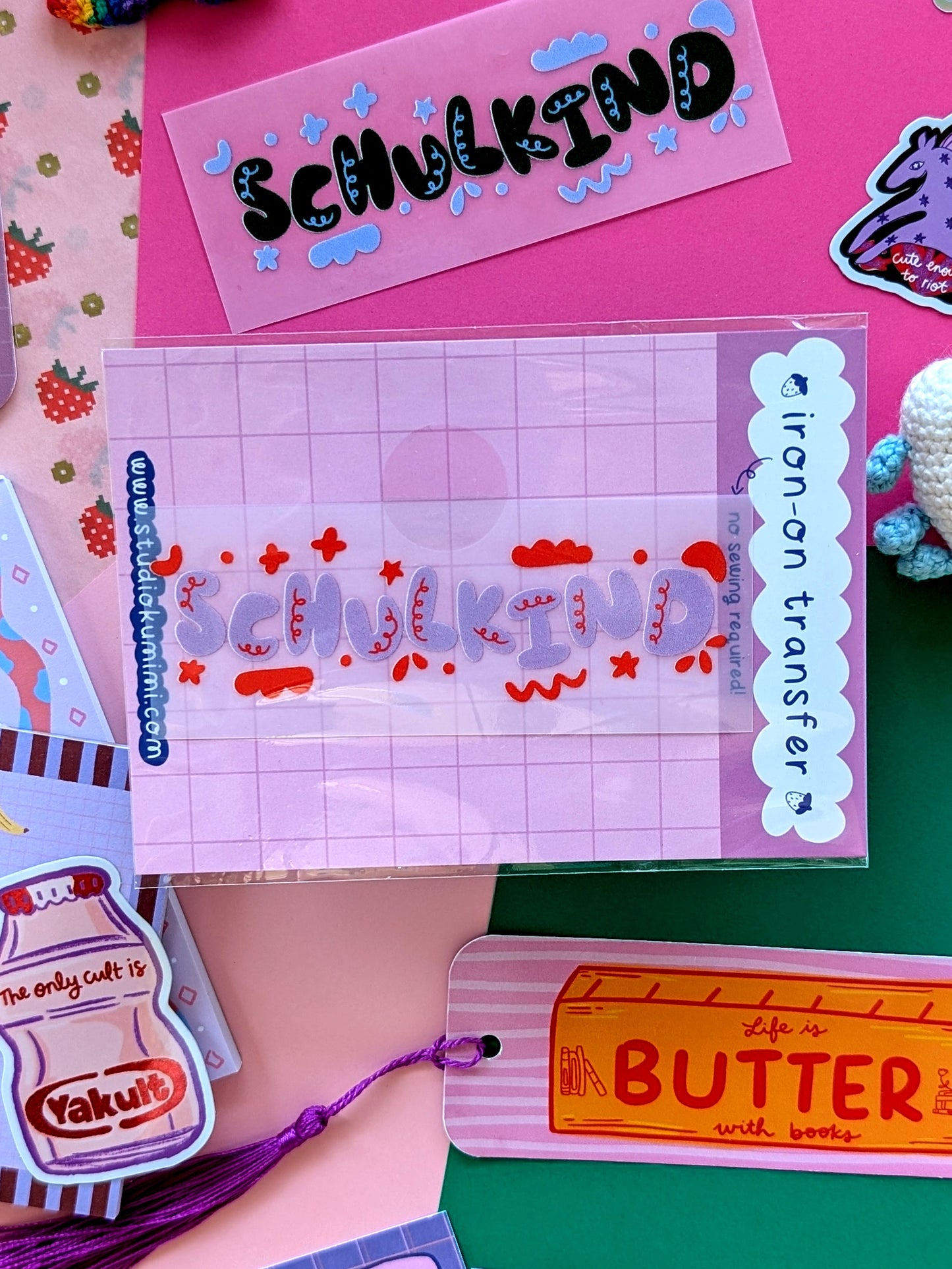 Schulkind (purple) Iron-on Transfer (Bügelbild)