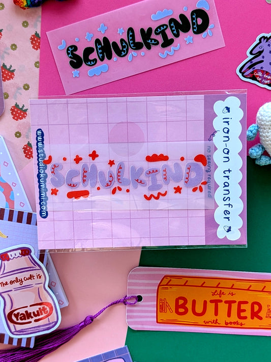 Schulkind (purple) Iron-on Transfer (Bügelbild)