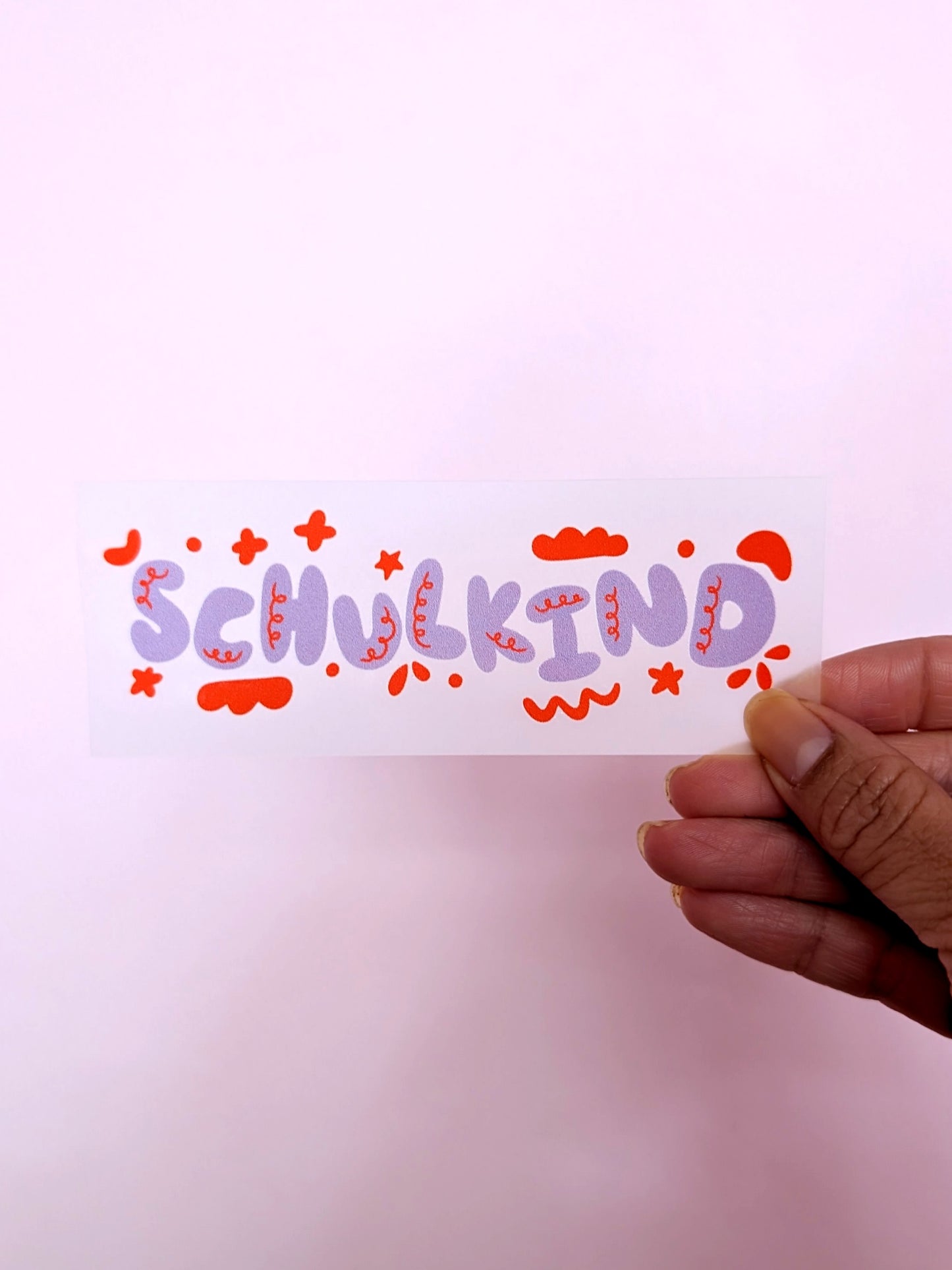 Schulkind (purple) Iron-on Transfer (Bügelbild)
