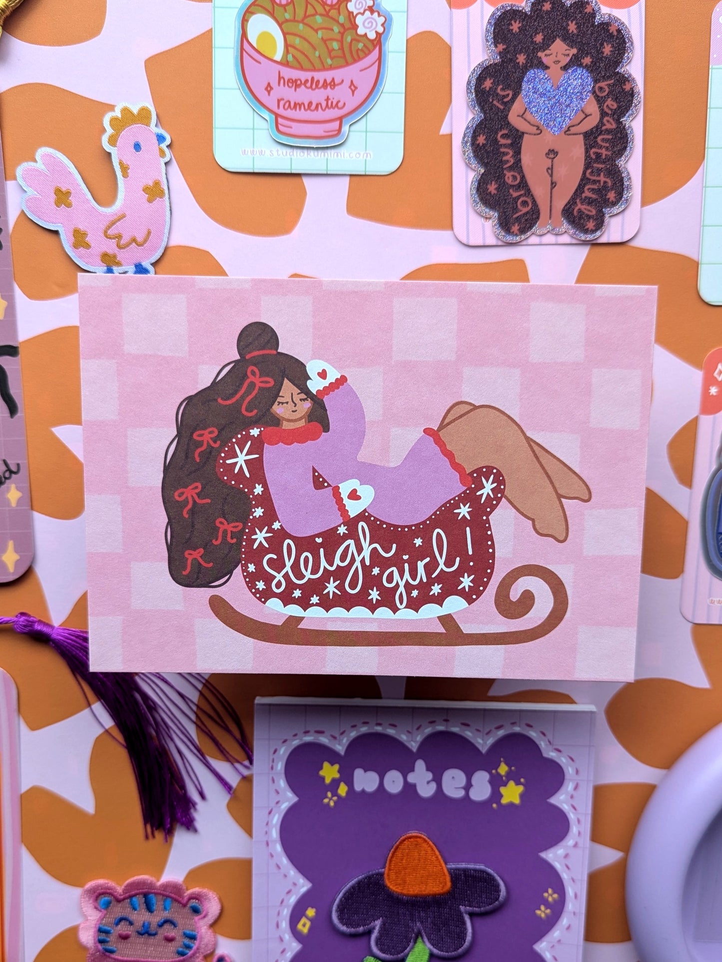 Sleigh Girl Postcard