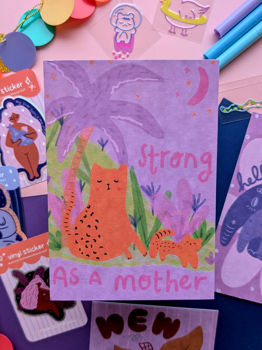 Strong As a Mother Postcard