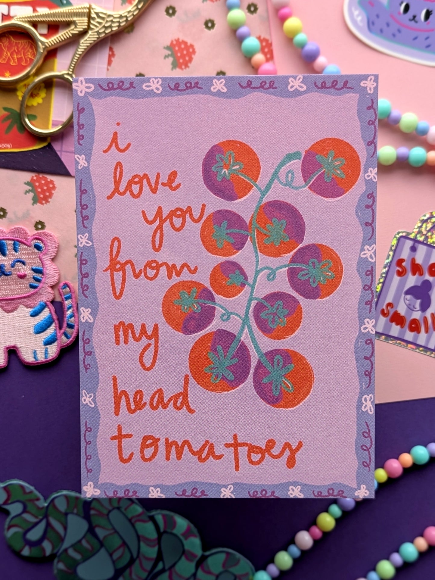 I Love You From My Head Tomatoes Postcard
