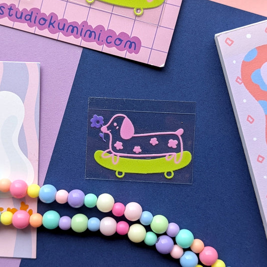 DIY Flower Dog Transfer Sticker