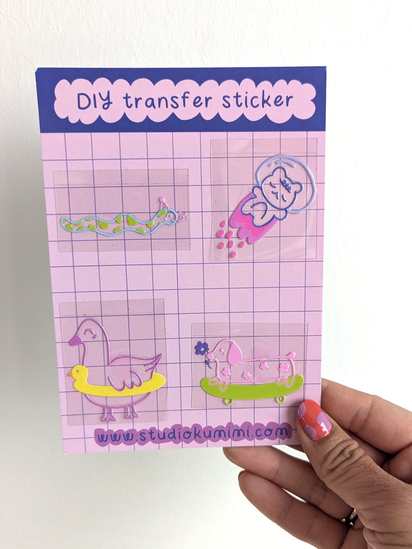 DIY Flower Dog Transfer Sticker