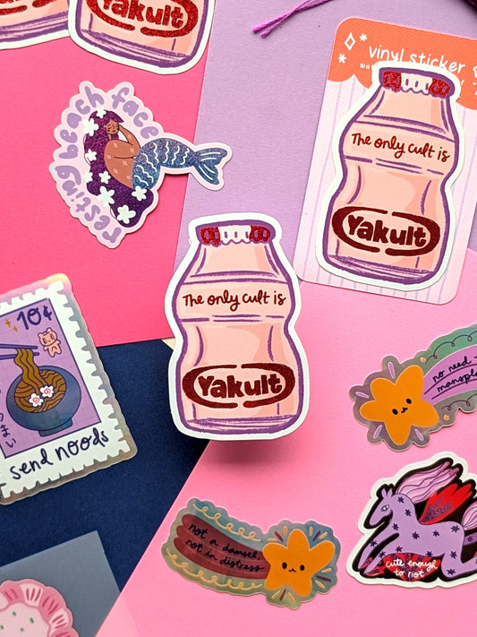 The Only Cult is Yakult Sticker